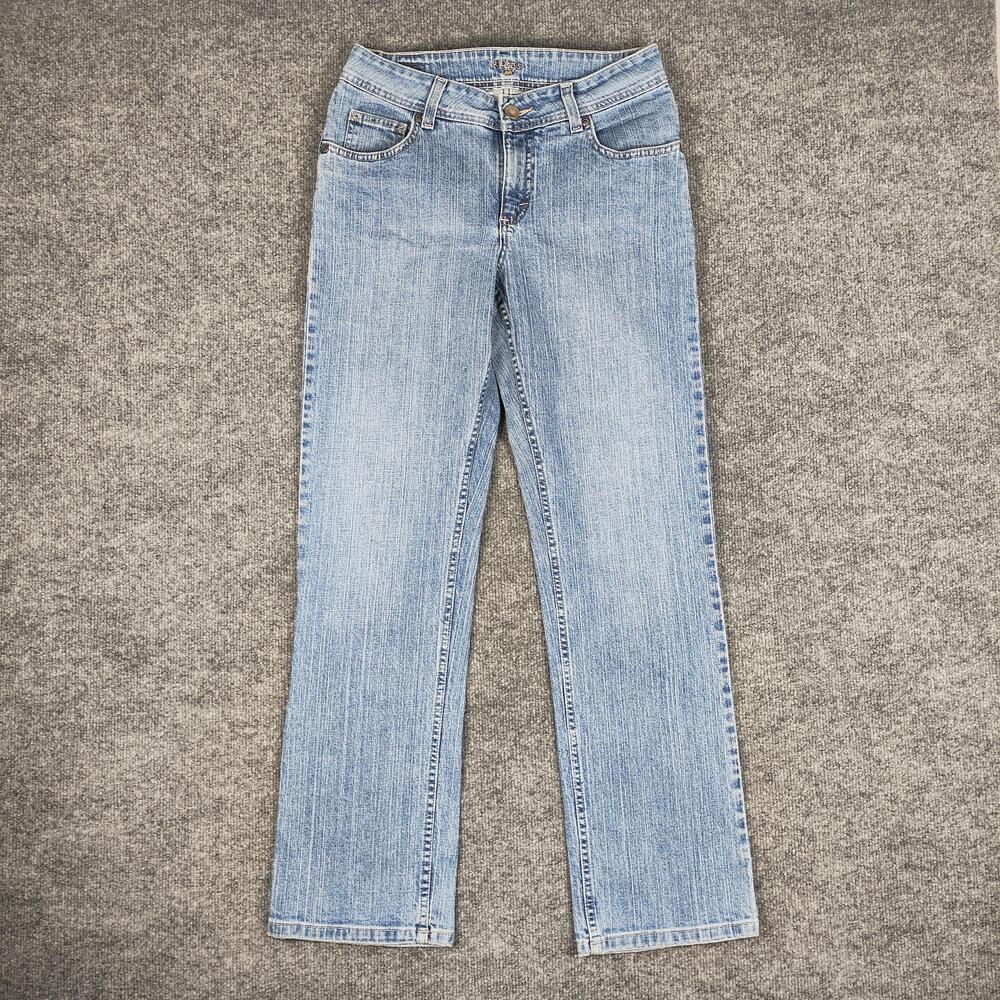 Riders By Lee Jeans Womens 14 Light Wash Blue Mid Rise Straight Denim Classic